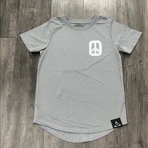 Kids Gray Short Sleeve Tee with Peace Logo